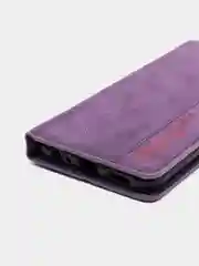 Фиолетовый чехол-книжка для Samsung A22 (5G) / Samsung A22s из нубука Super Creative