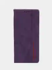 Фиолетовый чехол-книжка для Samsung A22 (5G) / Samsung A22s из нубука Super Creative