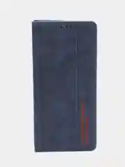 Темно-синий чехол-книжка для Samsung A22 (5G) / Samsung A22s из нубука Super Creative