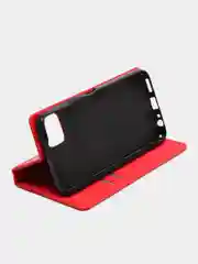 Красный чехол-книжка для Samsung A22 (5G) / Samsung A22s из нубука Super Creative