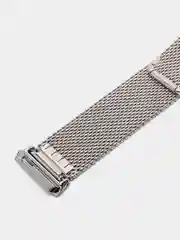 Серебряный металлический ремешок для Huawei band 7 / Honor band 7, миланская петля