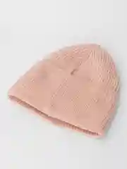 Коралловый меланж шапка женская с отворотом Азалия