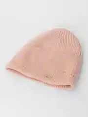 Коралловый меланж шапка женская с отворотом Азалия