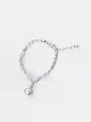 Серебряный браслет женский, с жемчугом, двойной, с подвеской, 2 цвета