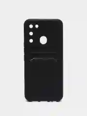 Черный чехол с защитой камеры TECNO  Spark 9 Pro,  c отделом для пластиковой карты