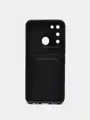 Черный чехол с защитой камеры TECNO  Spark 9 Pro,  c отделом для пластиковой карты