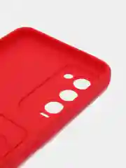 Красный чехол с защитой камеры TECNO  Spark 9 Pro,  c отделом для пластиковой карты