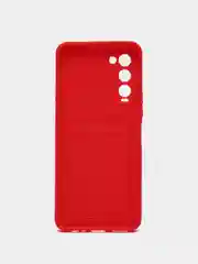 Красный чехол с защитой камеры TECNO  Spark 9 Pro,  c отделом для пластиковой карты