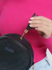 Черный сумка через плечо, женская