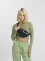 Черный поясная сумка с блестками