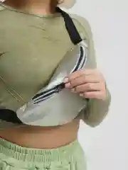 Серебряный поясная сумка с блестками