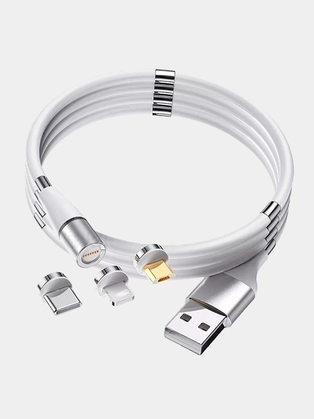 Магнитный кабель для зарядки и передачи данных Apple / Type-c / Micro USB  купить по цене 600 ₽ в интернет-магазине KazanExpress