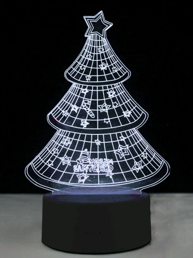 Зеленый светильник-ночник 3D, LED мишка, светодиодный