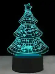 Зеленый светильник-ночник 3D, LED мишка, светодиодный