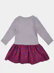 Серый меланж платье для девочки с длинным рукавом, 2,3,4,5 лет