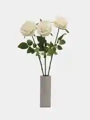 Белый искусственные цветы "Роза", 3 штуки