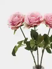 Розовый искусственные цветы "Роза", 3 штуки