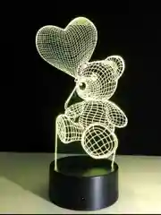 Конфетный светильник-ночник 3D, LED мишка, светодиодный