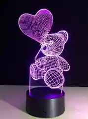 Конфетный светильник-ночник 3D, LED мишка, светодиодный