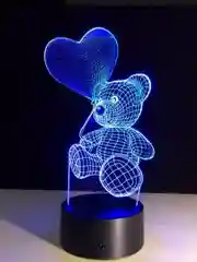 Конфетный светильник-ночник 3D, LED мишка, светодиодный