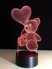 Конфетный светильник-ночник 3D, LED мишка, светодиодный