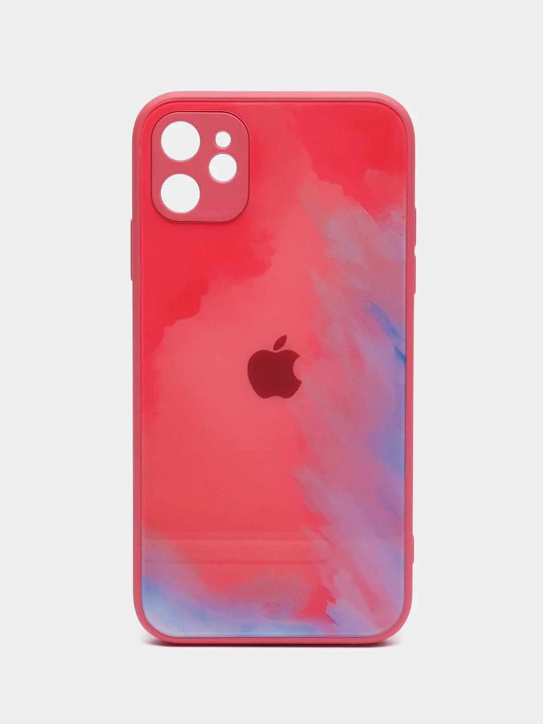 Фуксия чехол для iPhone 11 / 12 / 13 Pro Max, Айфон, с закаленным стеклом на задней панели