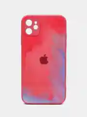 Фуксия чехол для iPhone 11 / 12 / 13 Pro Max, Айфон, с закаленным стеклом на задней панели
