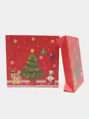 Ледяной подарочная коробка новогодняя с бантом
