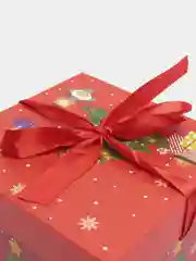 Ледяной подарочная коробка новогодняя с бантом