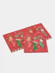 Лазурный подарочная коробка новогодняя с бантом