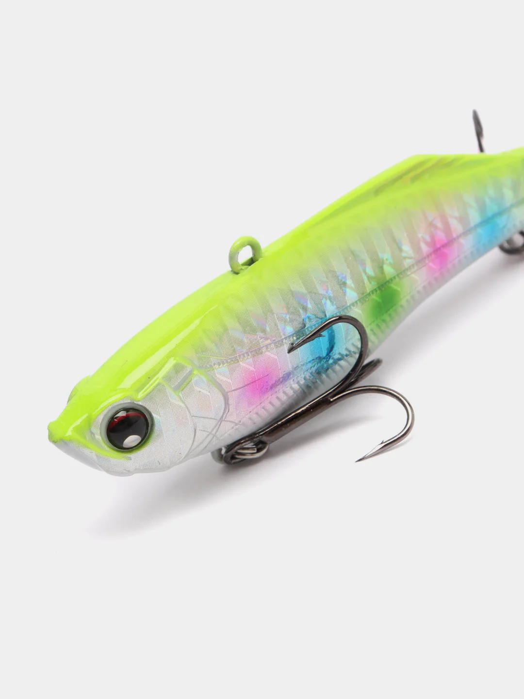 Салатовый виб Admiral Fintail Vibe 80 мм, вес 22,5 г, раттлин