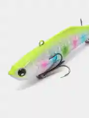 Салатовый виб Admiral Fintail Vibe 80 мм, вес 22,5 г, раттлин