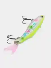 Салатовый виб Admiral Fintail Vibe 80 мм, вес 22,5 г, раттлин