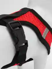 Красный мягкая шлейка жилет с поводком для кошек и собак со светоотражающей вставкой