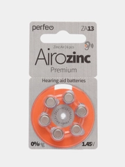 Батарейки для слуховых аппаратов Perfeo ZA13 (A13, PR48, AC13, DA13) Airozinc Premium