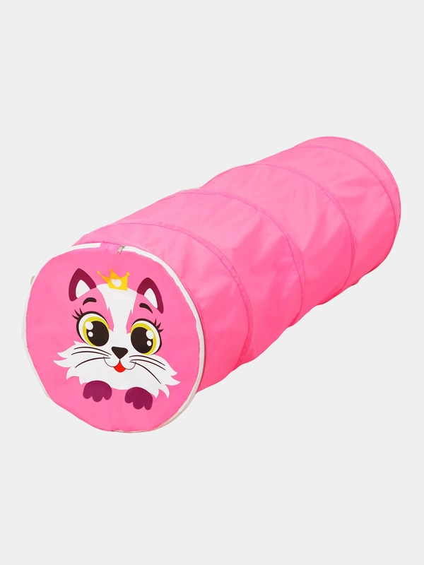 Игровой тоннель для детей "Кот", цвет розовый