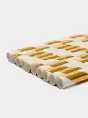 Золотой трубочки для коктейлей, бумажные соломинки для напитков,  набор 10 шт