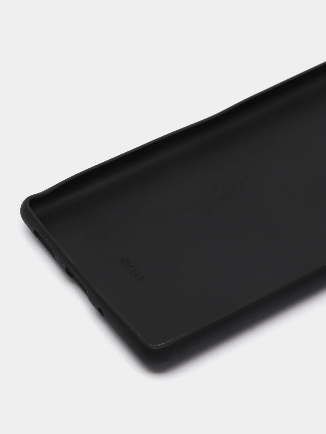 Черный чехол силиконовый с кожаной вставкой на Nokia 3