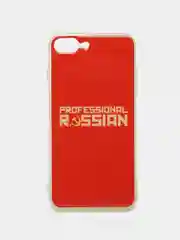 Красный чехол для iPhone 7 Plus / 8 Plus плотный силиконовый с рисунком