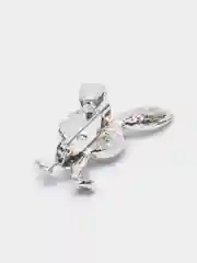 Серебряный брошь женская, с опаловым камнем, 2 цвета