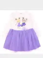 Сиреневый платье для девочки, с длинным рукавом, 3-7 лет