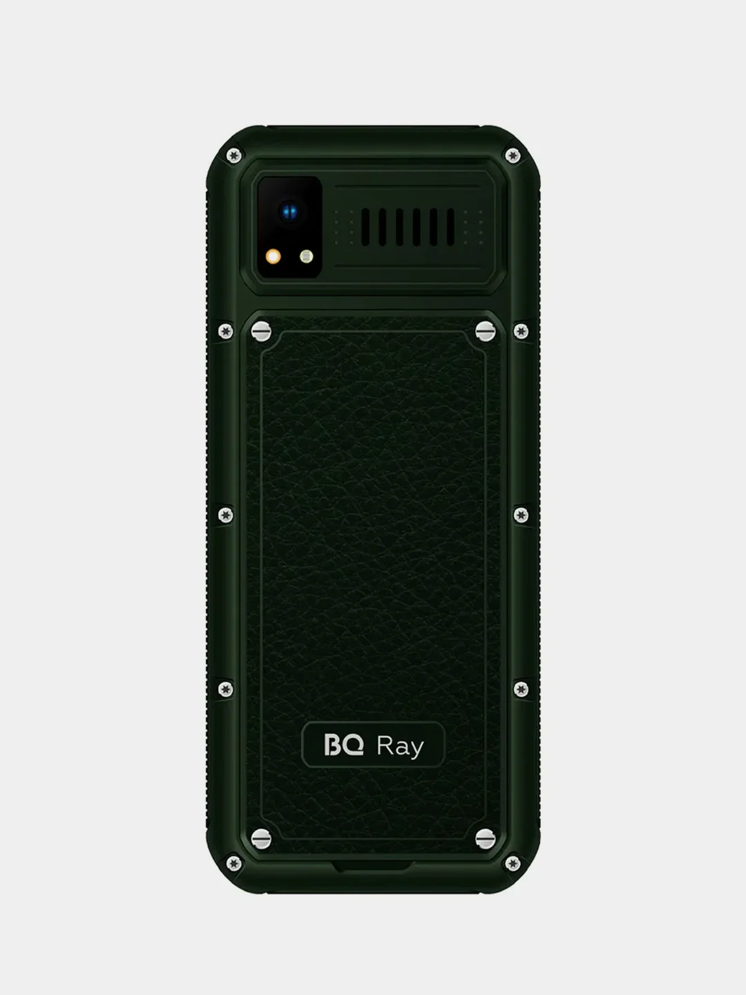 Зеленый мобильный телефон BQ 2454 Ray, 1800 мАч, влагозащита, ударопрочный, с камерой