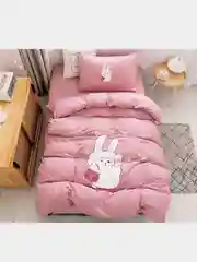 Кораллово-розовый комплект детского постельного белья 1,5 спальный, ткань - хлопок 100%