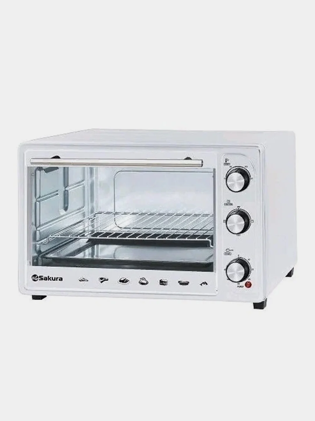 Белый духовка электрическая Sakura SA-7026W 1800Вт 48л таймер