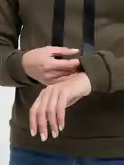 Зелёный хаки худи женское оверсайз