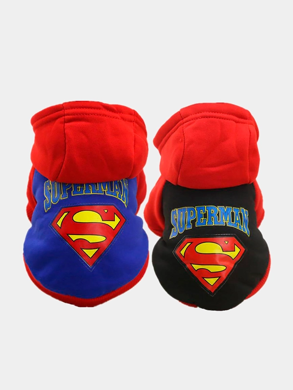 Толстовка для собак и кошек Superman, с капюшоном