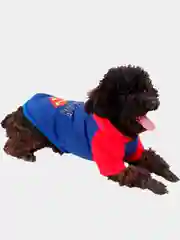 Синий толстовка для собак и кошек Superman, с капюшоном