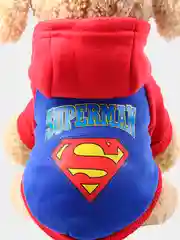 Синий толстовка для собак и кошек Superman, с капюшоном