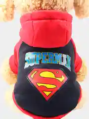 Синий толстовка для собак и кошек Superman, с капюшоном