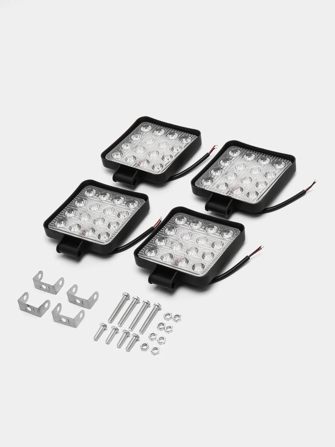 Серый линзованная вспышка ФСО LED, Стробоскоп для авто, светодиодная лампа 11х11 см (1 - 4 шт)